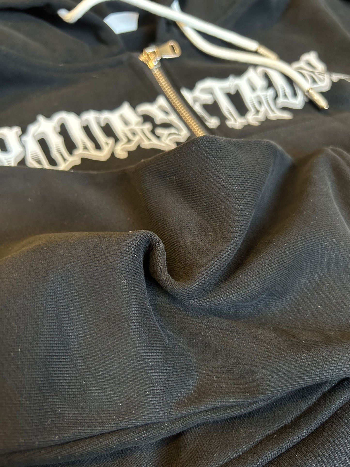 Black YoursTruly Cropped Zip