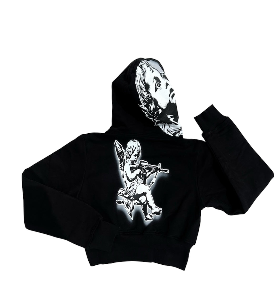 Black YoursTruly Cropped Zip
