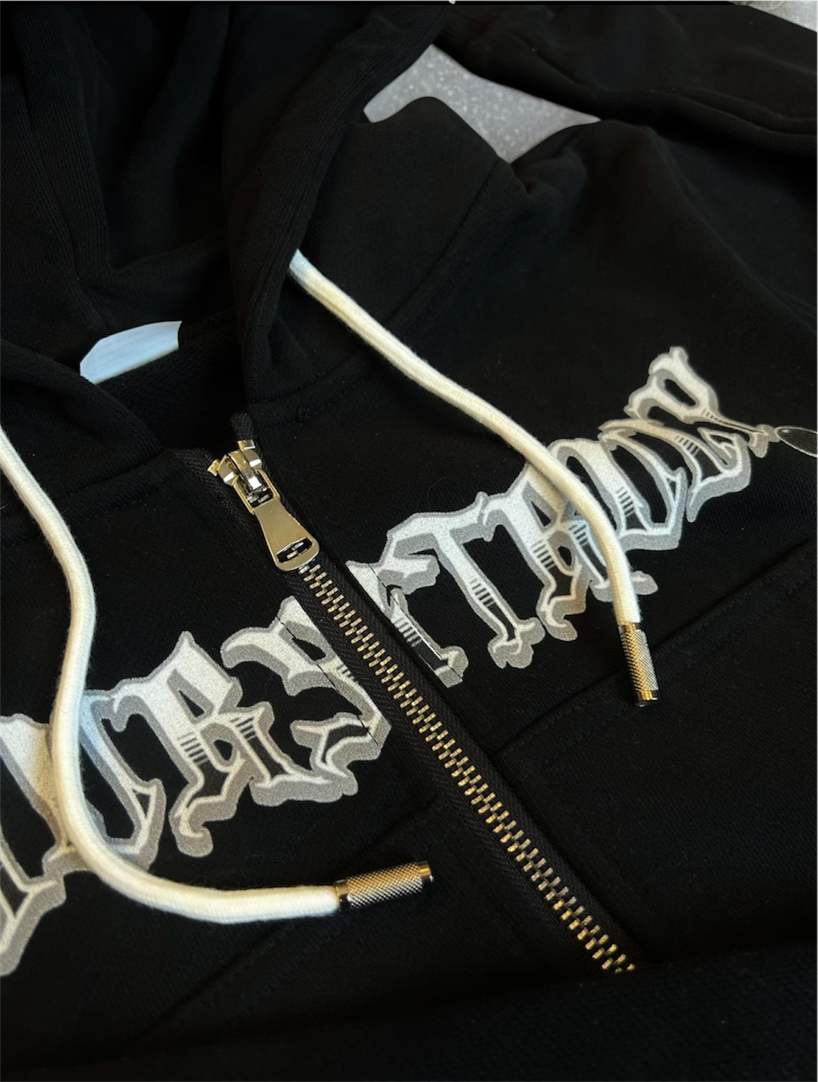 Black YoursTruly Cropped Zip