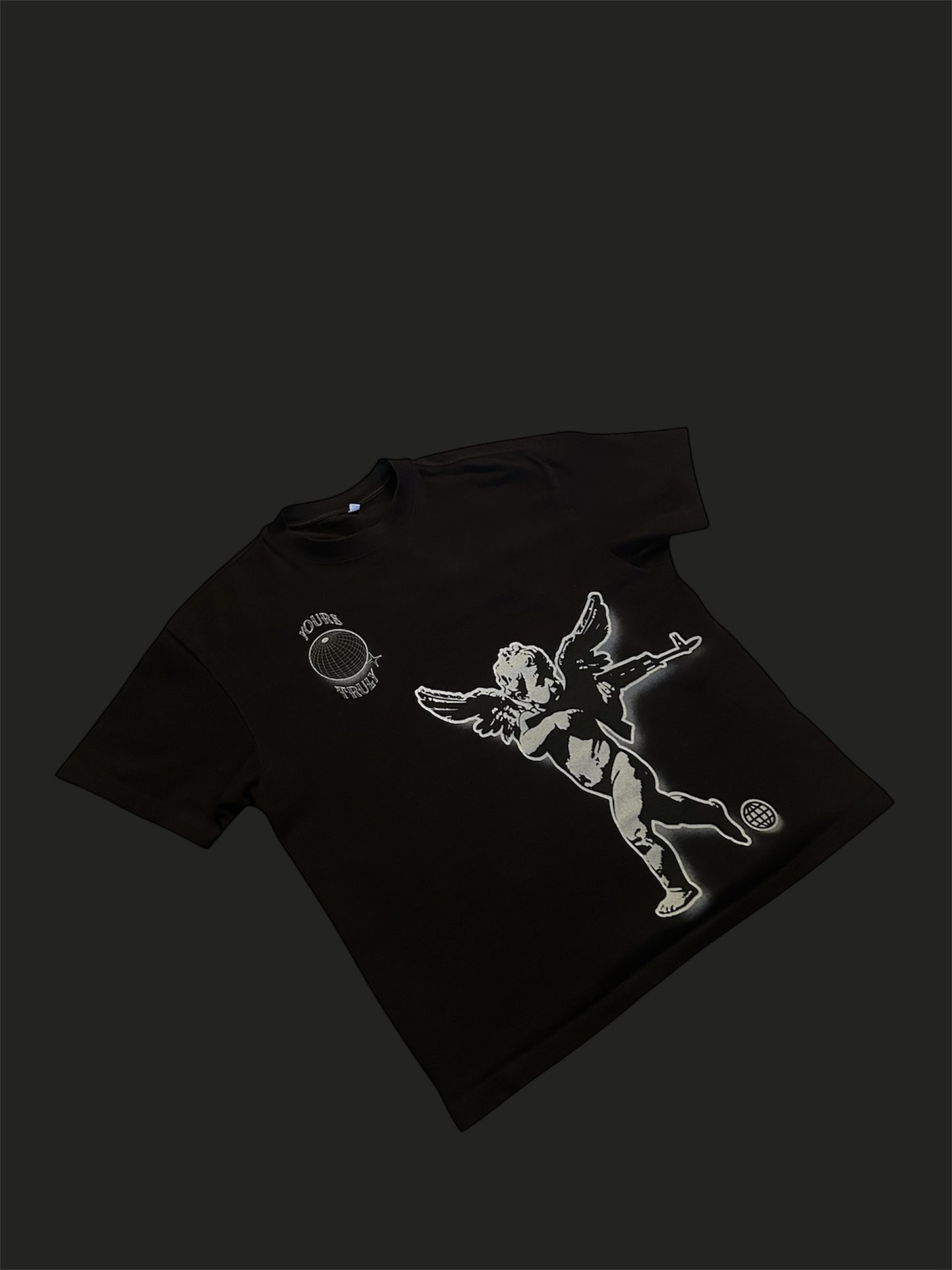 Black YoursTruly Cupid T-Shirt