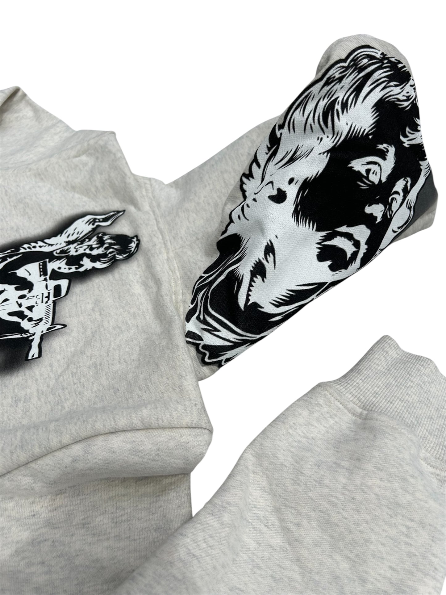 Snow Grey YoursTruly Cropped Zip